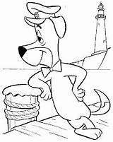 Huckleberry Hound Barbera Hanna Cartoon sketch template