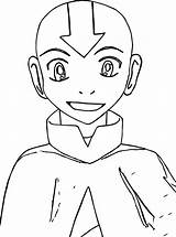 Aang Airbender sketch template