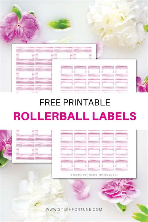 Free Printable Rollerball Labels