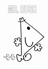 Mr Rush Coloring Pages Miss Men Little Choose Board Hurry sketch template