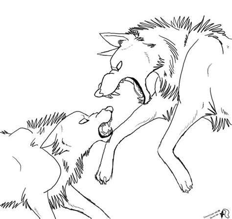 fighting wolves template  doctorcritical  deviantart