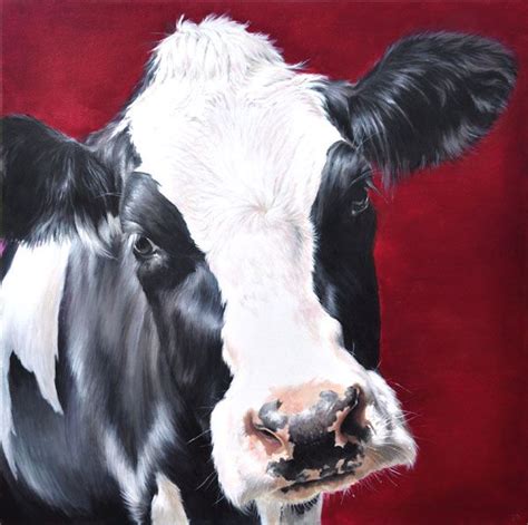 Scarlet Lady Vicky Palmer Wiltshire Based Portrait Artist Cow