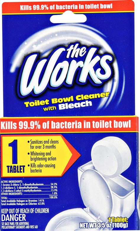 the works toilet bowl cleaner with bleach tablet 3 5 oz walmart