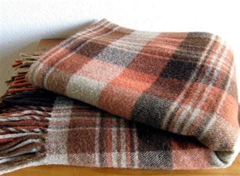 vintage pendleton plaid wool blanket by markethome on etsy