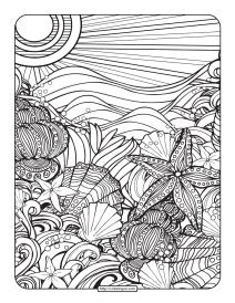 printables beach coloring page  adults