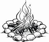 Fire Drawing Campfire Camping Pit Sketch Clipart Draw Activities Kids Camp Beaver Coloring Pits Howstuffworks Scouts Line Outline Building Pages sketch template