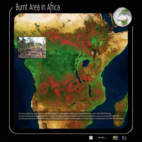verbrande gebieden  afrika belgian platform  earth observation