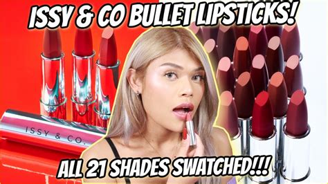 issy and co bullet lipstick swatches trying the world s best lipsticks