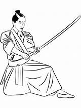 Samurai Onlinecoloringpages sketch template