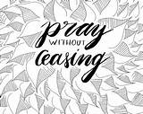 Ceasing Pray sketch template