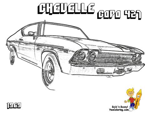 brawny muscle car coloring pages american muscle cars  hotrod