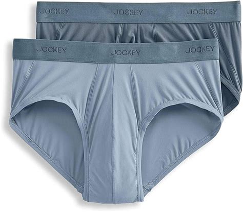 jockey men s underwear ultrasmooth nylon brief 2 pack iron grey l