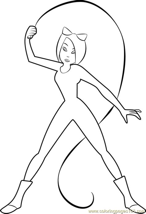 catwoman coloring page  dc super hero girls coloring pages