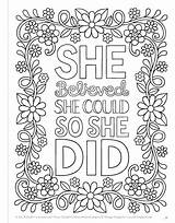 Coloring Pages Quote Book Quotes Printable Adult Cute Inspirational Mandala Color Colorful Inspire Colouring Sheets Creations Adults Inspired Kids Print sketch template