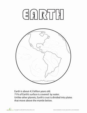 earth worksheet educationcom   planet coloring pages