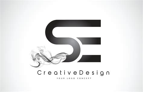 se letter logo design  black smoke  vector art  vecteezy