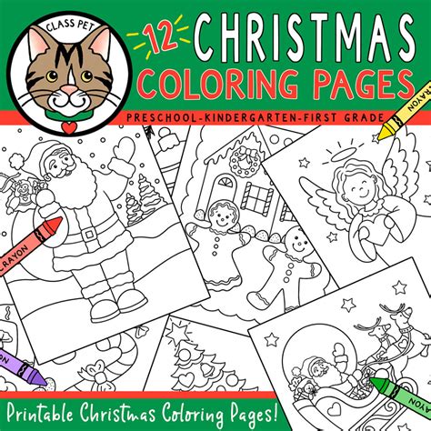 christmas coloring pages  preschool kindergarten  grade