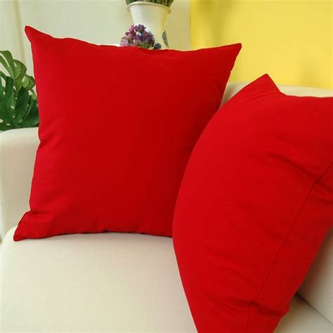 solid color cushion covers cotton red cushion covers plain cushion