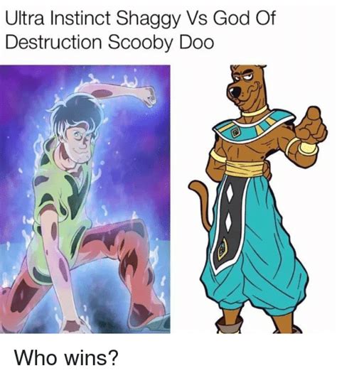 Ultra Instinct Shaggy Vs God Of Destruction Scooby Doo