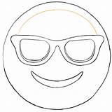 Emoji Coloring Pages Faces Face Glasses Sunglass Drawing Sun Kids Sketch Sunglasses Happy Sketchite Clipart Finished Smile Draw Templates Template sketch template