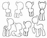 Pony Mlp Little Drawing Draw Blank Coloring Pages Own Bases Characters Template Drawings Outline Oc Ponies Craft Body Party Paper sketch template