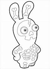 Rabbids Coloring Pages Raving sketch template