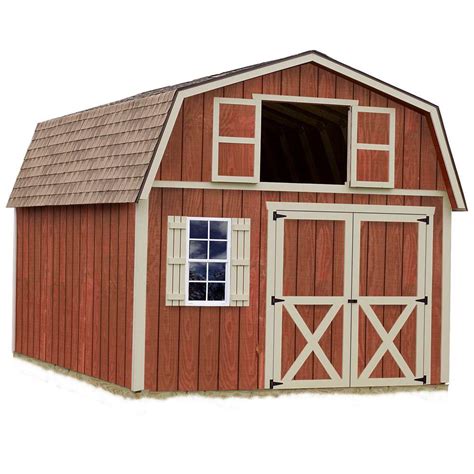 barns millcreek  ft   ft wood storage shed kit millcreek  home depot