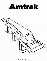 Coloring Amtrak Pages Template sketch template