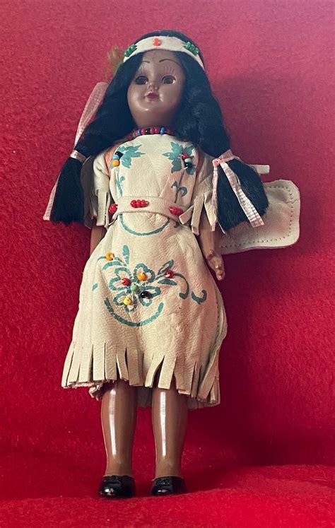 native american costumed doll collectible vintage prior to etsy
