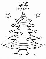 Christmas Coloring Pages Tree Printable Trees Print Kids Sheets Preschool Labels Adults sketch template