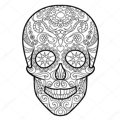 pin  coloring skull