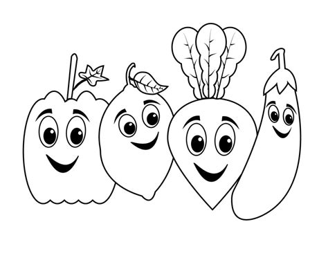 vegetable coloring page coloring pages
