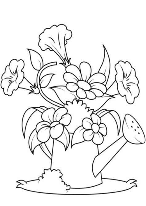 printable simple flower coloring pages printable templates