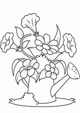 Flower Coloring Pages Flowers Easy Print Kids Tulamama sketch template