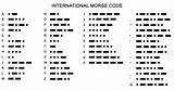 Morse Code Learn Morsecode Bracelet International Cw Text Chart English Table Radio Help Learning Coding Amateur Colored Show Communication Character sketch template