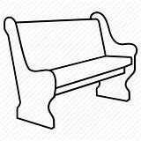 Bench Park Church Pew Seat Icon Furniture Drawing Getdrawings Outlines Svg Iconfinder Icons sketch template