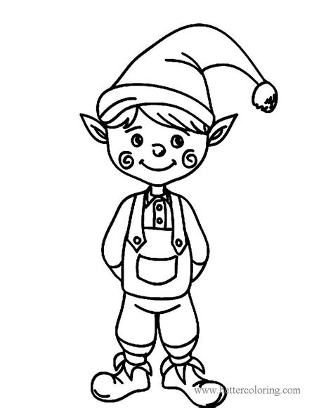 boy  elf   shelf coloring pages  printable coloring pages