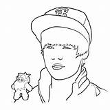 Coloring Justin Bieber Sheets sketch template