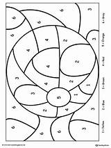 Number Ball Beach Color Worksheet sketch template