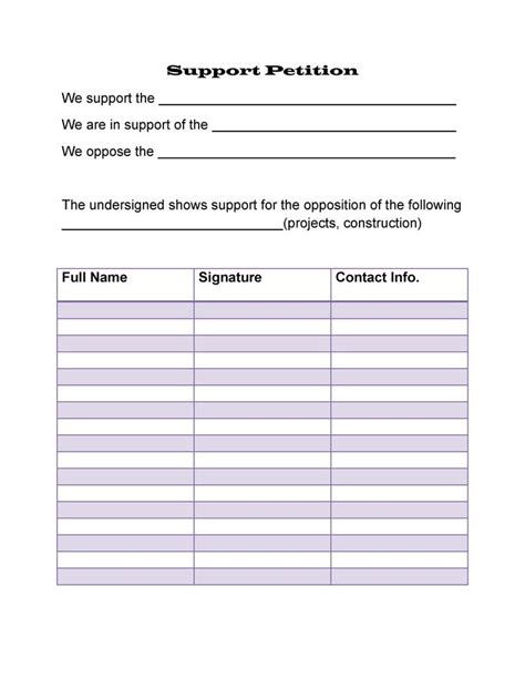 petition templates   write petition guide  blank petition