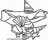 Plage Muscheln Kolorowanki Conchiglie Shells Seashell Bateau Coquille Druku Ete Kolorowanka Mare Muszelki Zum Dzieci Morza Ausmalbild Supercoloring Kleurplaten Colouring sketch template
