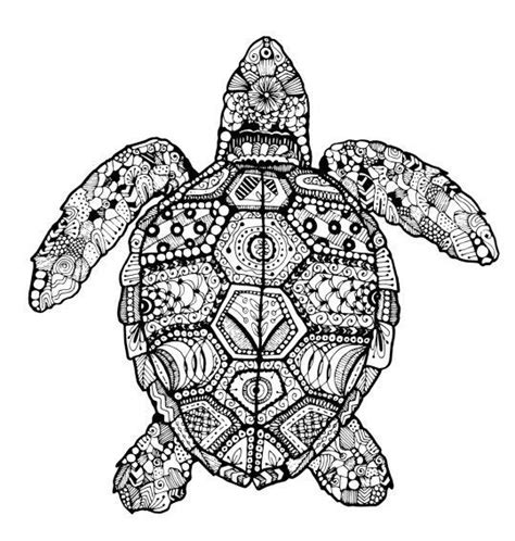 printable coloring pages turtle mandala animal coloring pages sea