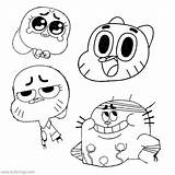 Gumball Amazing Watterson sketch template