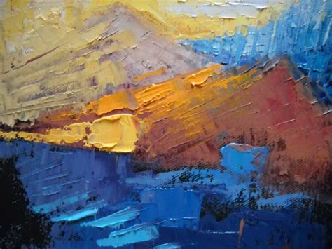 daily painters abstract gallery abstract landscape daily painting peaks  carol schiff
