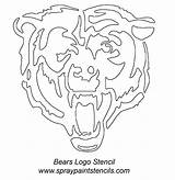 Bears Stencils Chicago Stencil Logo Bear Paint Pumpkin Spray Carving Painting Drawing Cake Cubs Head Face Printable Bing Easy Airbrush sketch template