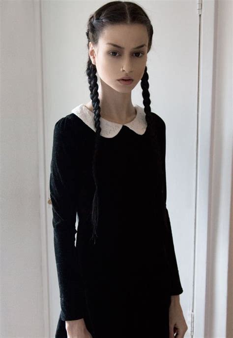felice fawn in her wednesday adams outfit in 2019 fashion halloween costumes gothic fashion