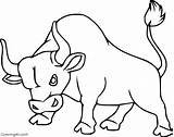 Bull Coloring Pages Angry sketch template