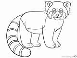 Panda Red Coloring Pages Lineart Color Printable Print Getcolorings Getdrawings Kids sketch template