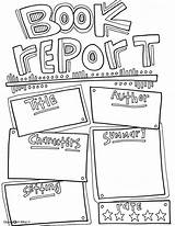 Book Report Reports Coloring Template Reading Kids Templates Library Pages Classroomdoodles Started Way Great Classroom Doodles Printables Poster Grade March sketch template