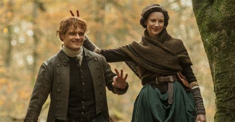 Outlander Behind The Scenes Photos Popsugar Entertainment